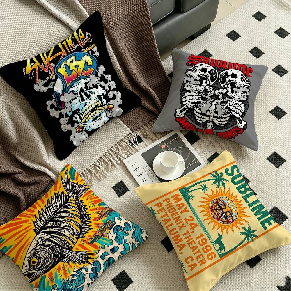 Pillow Cover Sublimation - S-Sublime Klasik Bantlı Minder Kılıfı Dekoratif