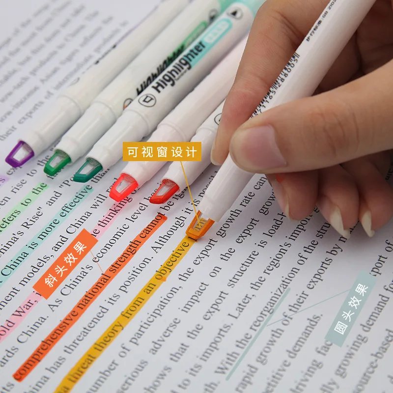 Stabilo Marker Boss - 6 Renk/Set Benzersiz Pencere Ucu Fosforlu