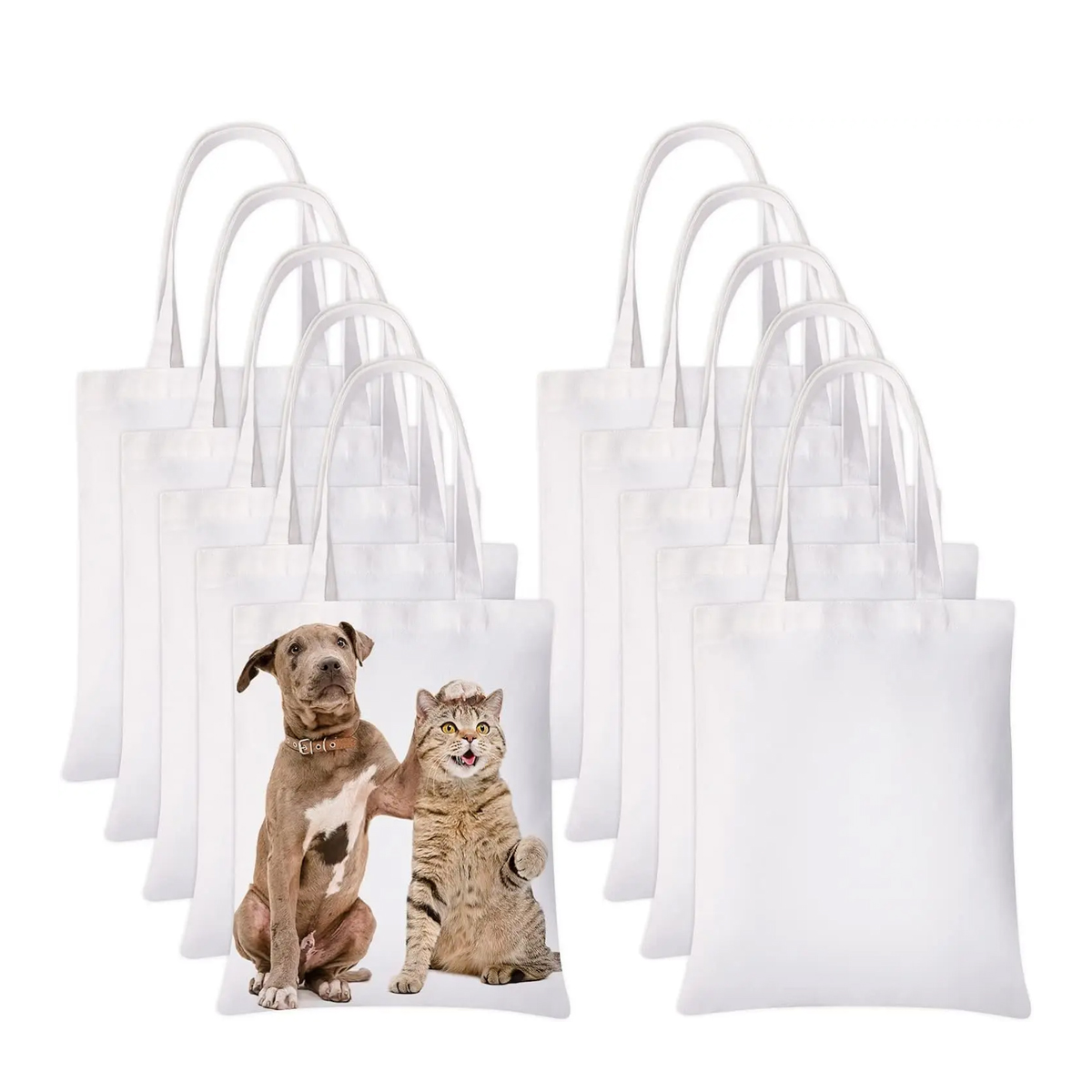 6 adet Beyaz Kanvas Bez Çantal - Tote Bag Sublimation incelemesi ve fiyatı